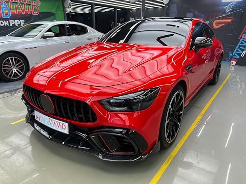 Image of ColorFusion PPF by VViViD, Gloss Ultra Red Dry Apply PPF Vinyl Car Wrap Roll 60ft x 5ft