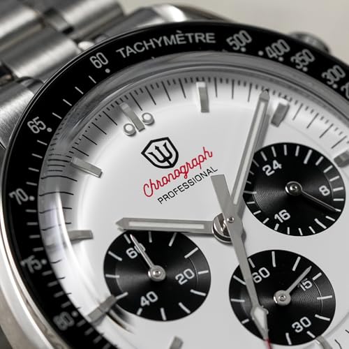 Image of watchdives WD1863 Men Chronograph Watch Japan VK63 Quartz Sports Watches 40mm Bubble Sapphire Crystal Wristwatch 100M Dive Watch