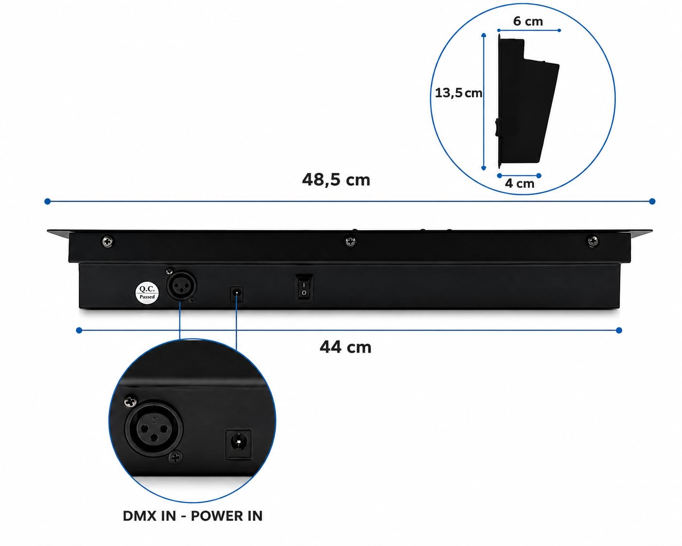 NLIGHTING Centralina DMX512 192 Canali Professionale, Controller Luci DJ per Teste Mobili, Beam, PAR LED e Faretti DMX, Console Mixer Luci con 240 Scene Programmabili, Sound Active e MIDI
