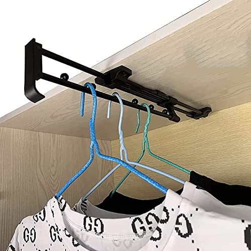 Tringle de placard d'extraction extensible rail vêtements en acier robuste 45cm