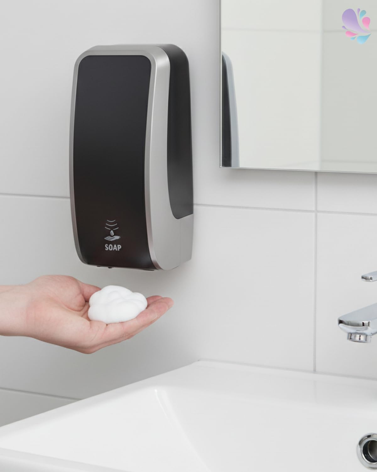 Cosmos Sensor Schaumseife 6 x 1 Liter Kartuschen | Parfümfreie Schaumseife, 15.000 Anwendungen, 6 x 1 Liter Kartuschen inkl. Pumpe