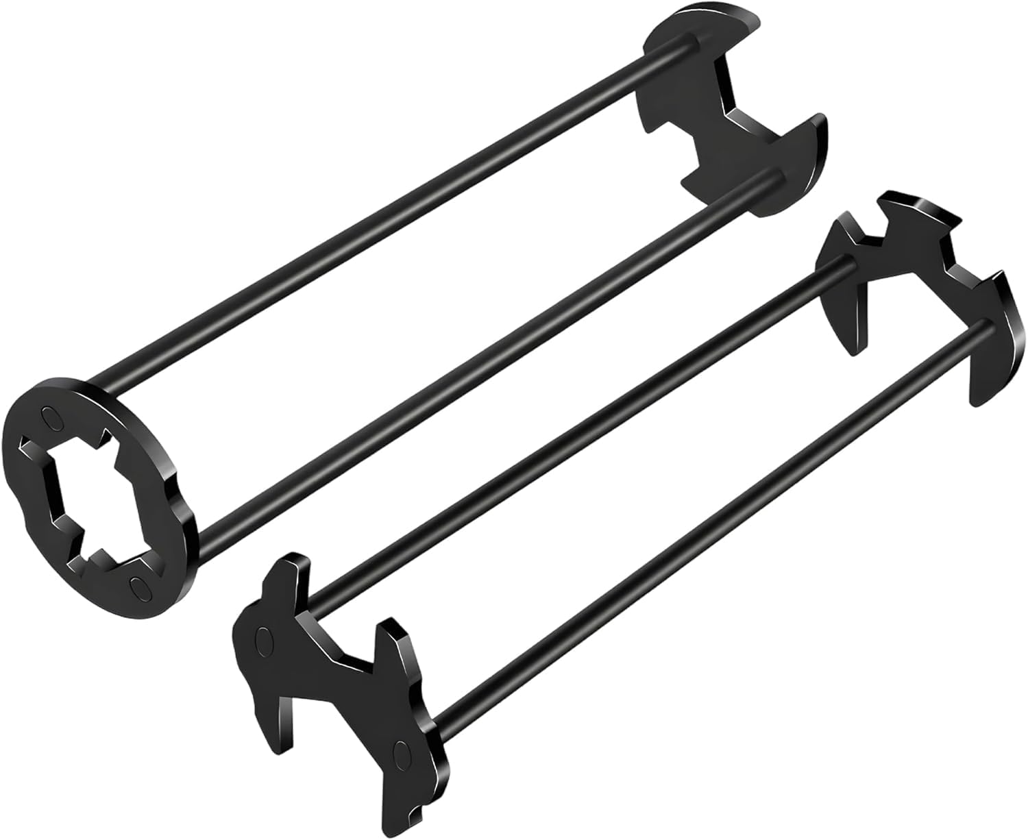 2PCS Multifunctional Sink Wrench, Plumbing Repair Wrench for Kitchen & Bathroom, Basin Wrench Set for Screws & Threads, Faucet Installation & Removal Tool for Tight Spaces