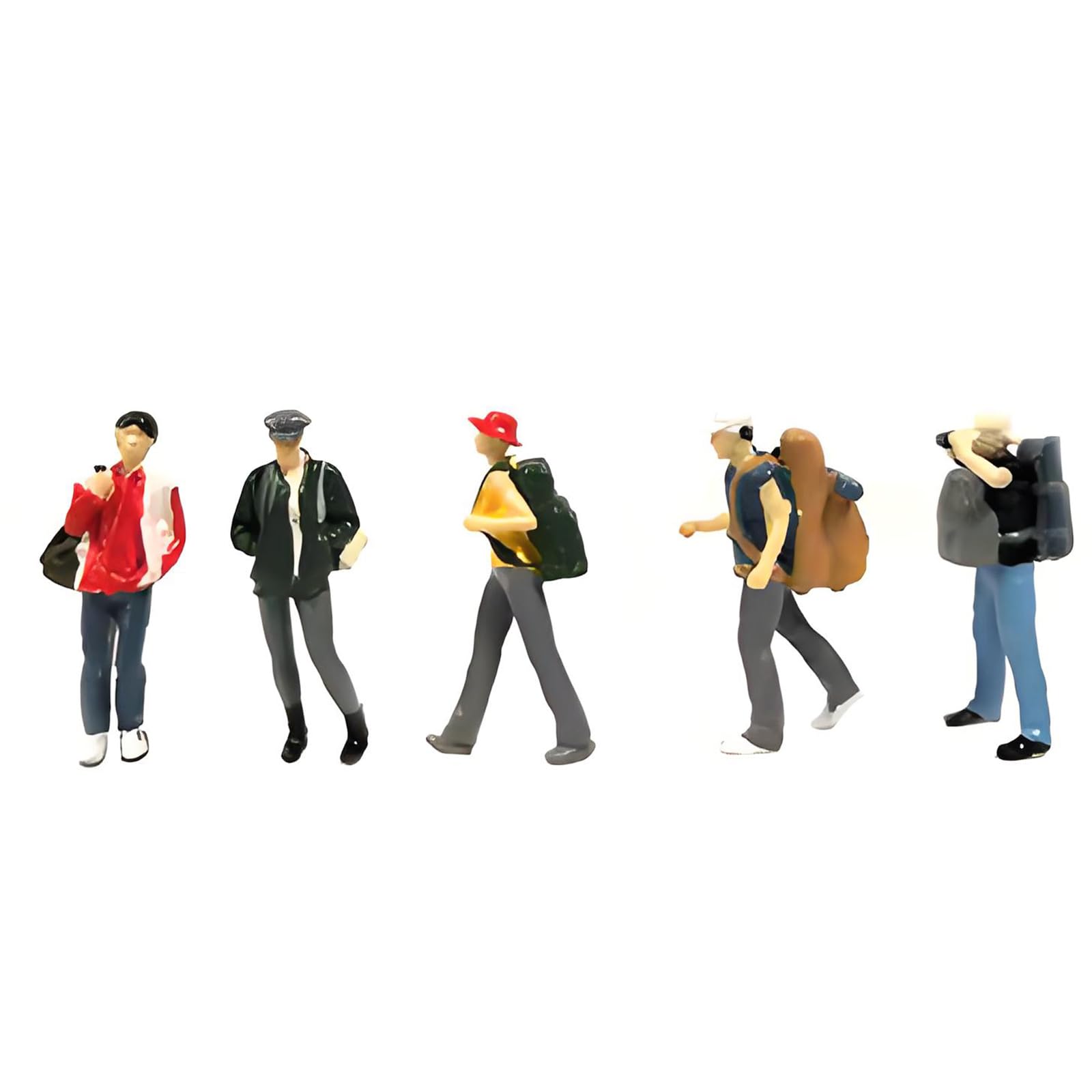 Msioytog Backpackers Figure Model 1: 64 Scale Hand Painted Miniature Figure for Miniature Scene Dioramas Props, Model Car Display Backpackers