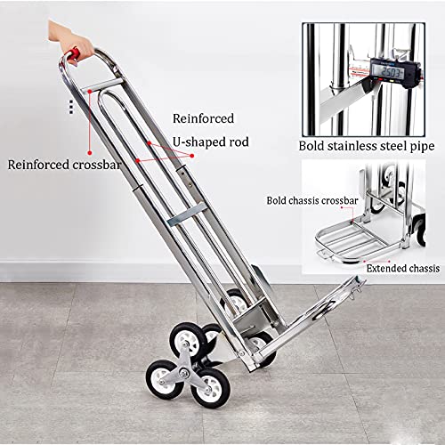 Carretilla plegable de acero inoxidable 100kg capacidad miniatura 3