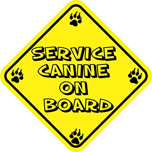 StickerTalk® 5 in x 5 in servizio canine on Board