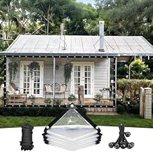 YAGOLD 9 * 9FT Clear Tarp Heavy Duty Outdoor Waterproof with Grommets Rust-Proof,Transparent Vinyl PVC Tarpaulin Cover Plastic Tarps Rain Sheet for Garden, Patio,Canopy,Furniture,Chicken Coop 5x5FT