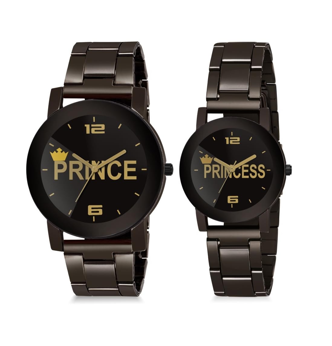 Prince & Princess Couple Watch Dial Stainless Steel Chrome Plated Analog Watch (B0CVXGMP55) Amazon Price History, Amazon Price Tracker
