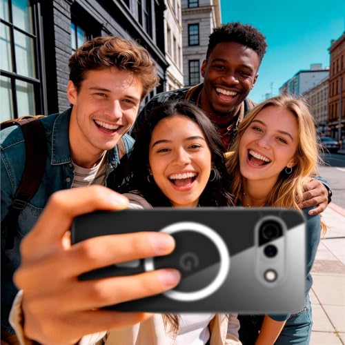 Coque Google Pixel 9a transparente compatible MagSafe avec anneau magnétique ONEFLOW