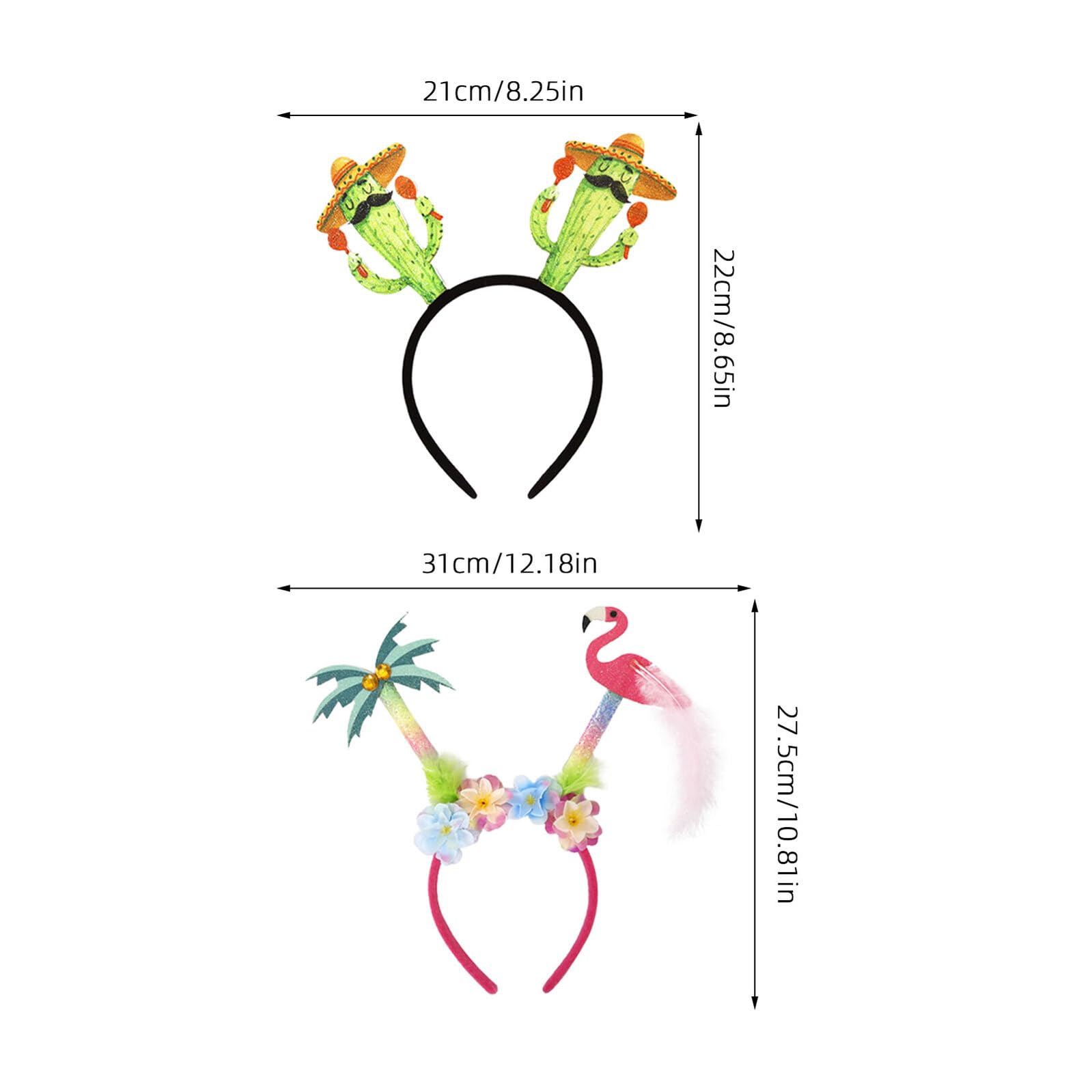 Diadema de Piña para Fiesta Luau, Plástico, 5 Piezas