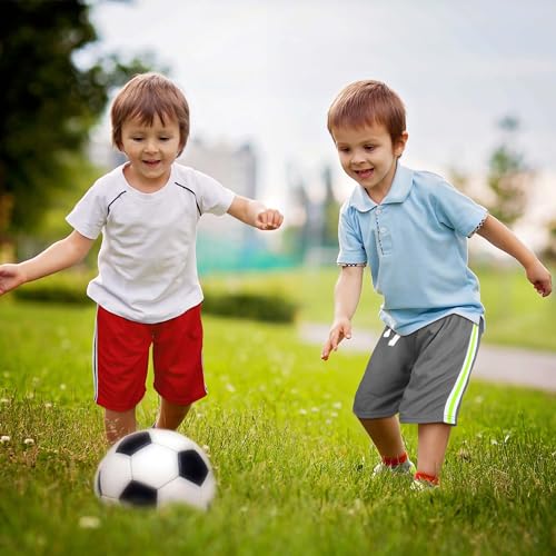 Poroka 5 Pack Toddler Kids Boys' Mesh Shorts Quick Dry Athletic Shorts with Drawstring Boys Basketball Running Shorts2