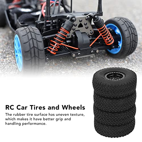 Rodas e pneus de carro RC 1/10, cubo de liga de alumínio de alta resistência ao desgaste 4 unidades