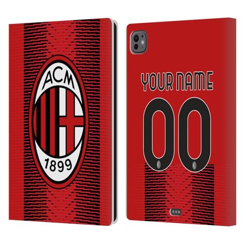 Étui Portefeuille iPad Pro 11 M4 AC Milan housse cuir personnalisable