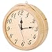 Yyqtgg Sauna Clock, Wood Digital Handcrafted Alarm Analog Clock for Sauna Room Home Bedroom Use