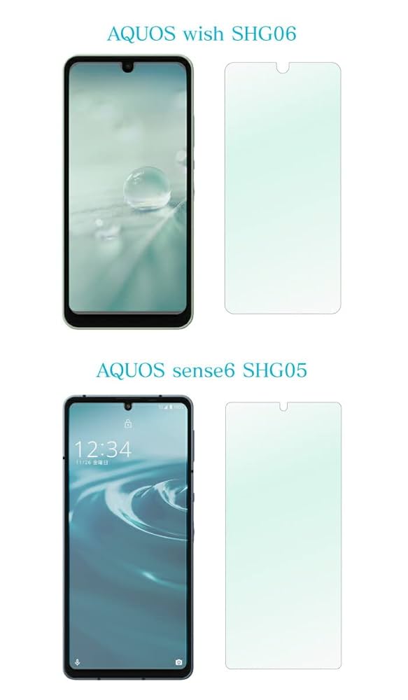 超美品 AQUOS sense6 SHG05 64GB　ケース&画面保護フィルム 楽天市場】【安心の2枚セット】 AQUOS sense6 フィルム AQUOS