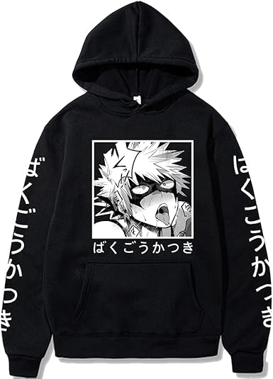 Amazon.com: Anime My Hero Academia Sudaderas Unisex Bakugou Katsuki Cosplay  Sudadera Pullover Hip Hop Ropa : Deportes y Actividades al Aire Libre