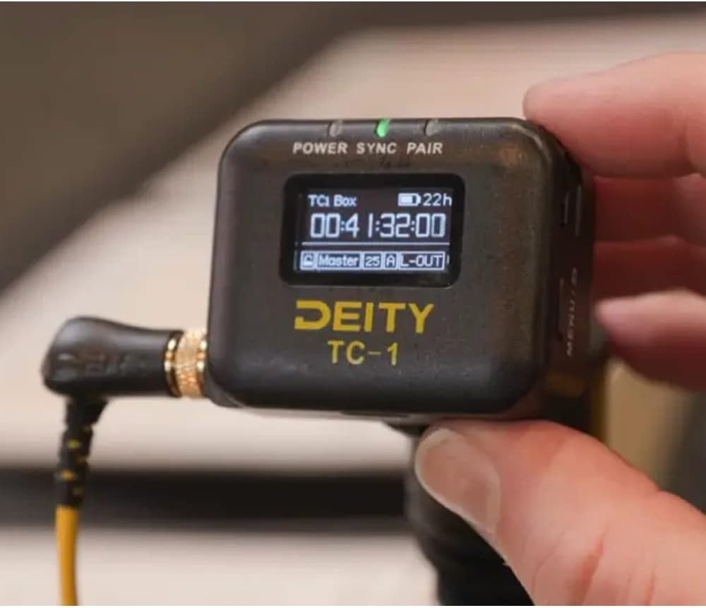Deity TC-1 connected to a camera via cable