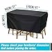 Velway Patio Furniture Cover Outdoor, Waterproof Rectangular Patio Table Chair Sofa Set Cover, 67”Lx37”Wx28”H, All Weather Oxford Tear-Resistant Material with Zipper Carrying Bag Windproof Buckles