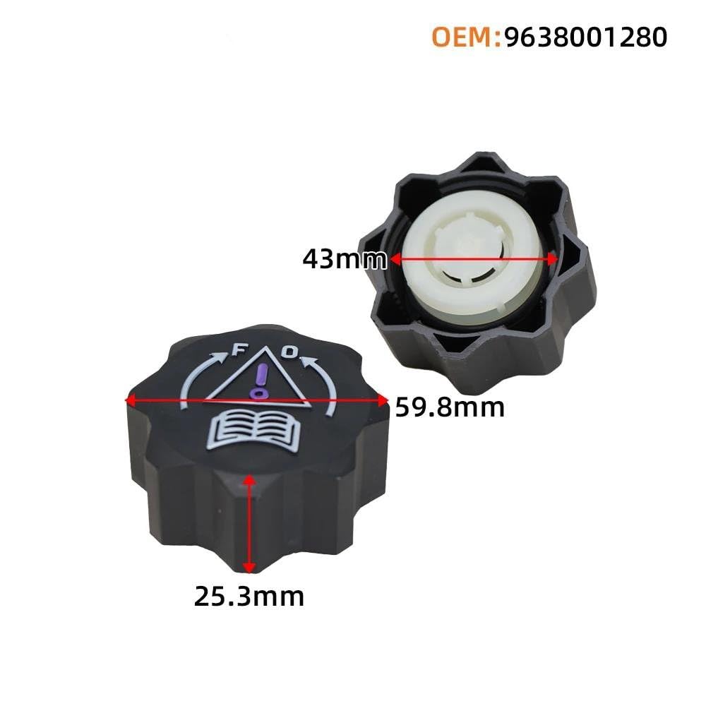 Pour Citroën Pour Peugeot Accessoires Auto 1306E4/1306C9 9638001280 Bouchon De Vase D'expansion(10PCS)
