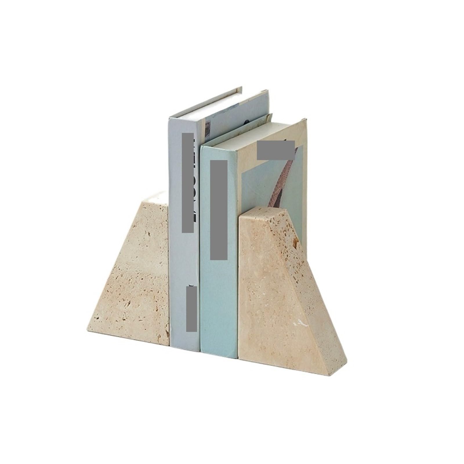 Marble Bookend 2 Piece Marble Stone Bookends Modern Decorative Desk Accessories For Home