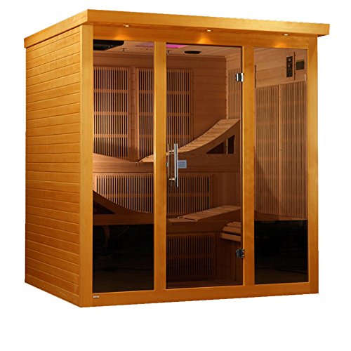 Golden Designs Monaco 6-Person Ultra Low EMF Far Infrared Sauna Canadian Hemlock