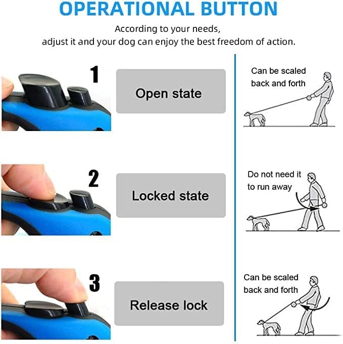 Image of Retractable Dog Leash Automatic Telescopic Tractor Dog Tape, Pet Tape 5M Durable And Convenient, With Non-Slip Handle, Suitable For Small And Medium-Sized Dogs - 8 Cm