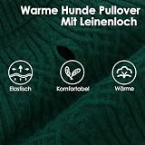 AOFITEE Hundepulli für Kleine Hunde, Dackel Pullover Warme Hundepullover Kleine Hunde mit Rollkragen, Weihnachts Hundepullover Winter Pulli Hund Sweater Strickpullover für Dackel, Mops, Malteser S