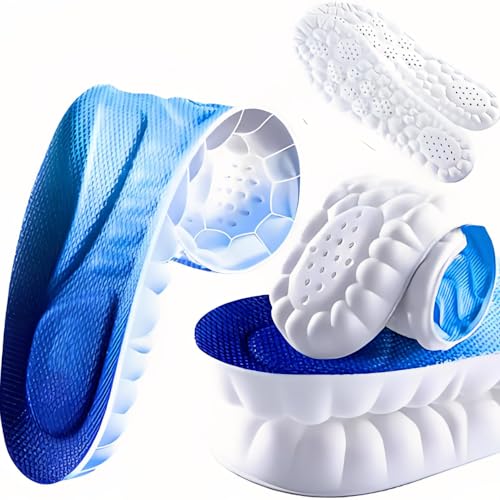 4D Cloud Technology Plantar Fasciitis Arch Support Orthopaedic Insoles-Comfort Massage Memory Foam Insoles- Replacement Shoe Inserts for Trainers Sneakers Sports Shoes Work Boots,Breathable (39-40)