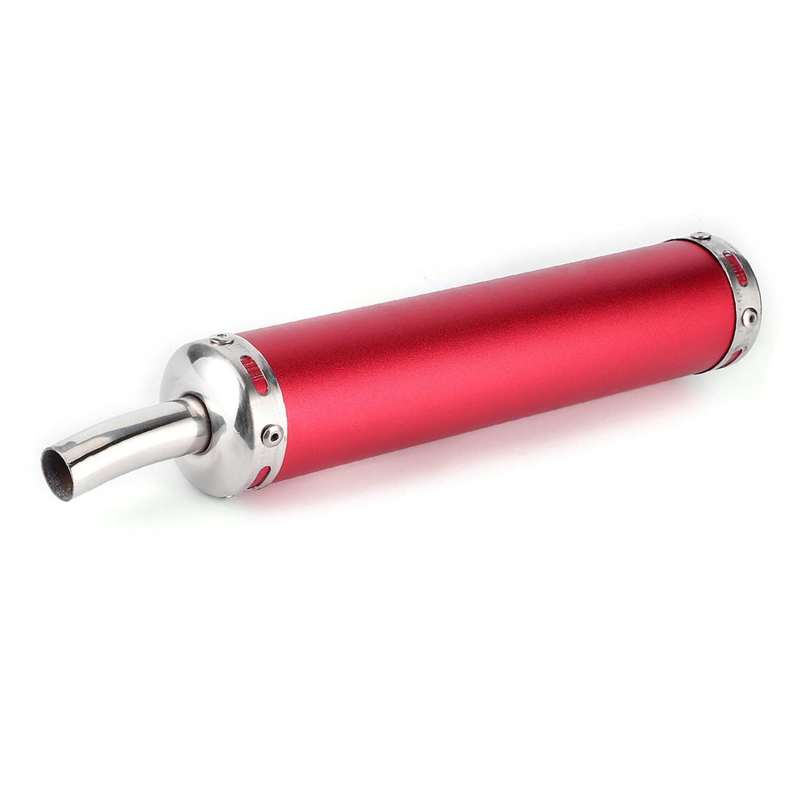 Ejoyous Tłumik Wydechu Silencer 20mm 0.8in Rura Wydechowa Motocykla Końcówka Rury Wydechowej Rura Wydechowa Stal Nierdzewna Stylowy Design Redukcja Hałasu z Różnymi Kolorami dla (czerwony)