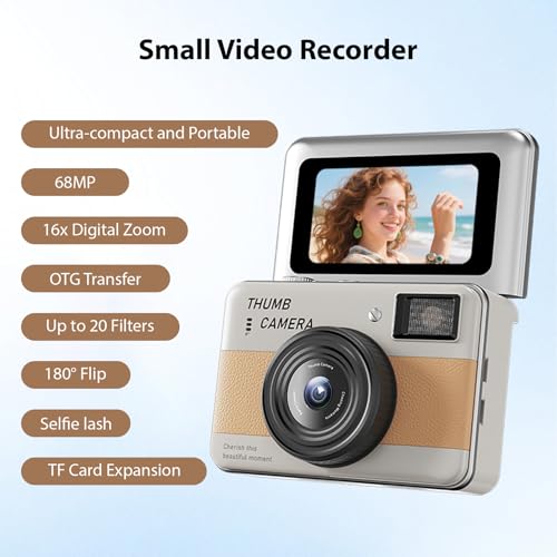 Caméscope numérique porte-clés 4K 68MP avec lumière LED - 3