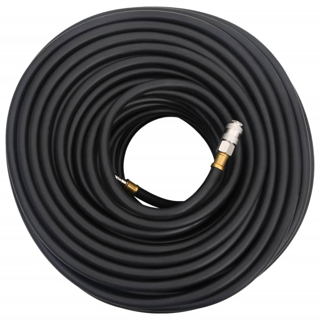 vidaXL Manguera de aire híbrida caucho y PVC negro 15 mm 100 m