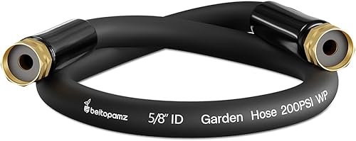 Miniatura 14 de Manguera de Jardín Corta de 5 pies x 5/8 pulgadas de Macho a Hembra, Manguera de Agua Pequeña de Servicio Pesado, Conector de Extensión, Manguera