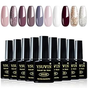Yueshop 10pcs Nail Gel polish Candy series Set 10 colors Soak off UV/LED Gel Nail Polish Long Lasting Gel Varnish…