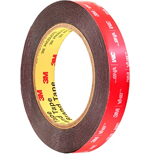 CANOPUS Double Sided Tape (19mm x 3meter) Heavy Duty 5952 Waterproof Mounting Tape, Number Plate Tape Strong Sticky Tape for Home Decor, Indoor, Outdoor use, Black