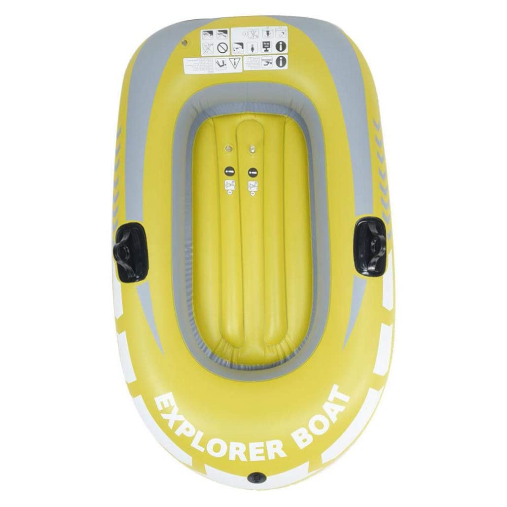 Dingy Boats|Bateau Gonflable Ensemble de Bateaux gonflables Bateaux à rames épaissis pour Enfants Jaune Une Personne
