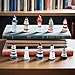 JiuGongmoup 5 Pack Mini Resin Lighthouse Models – Nautical Desktop Ornaments, Coastal Style Table Decorations, Aquarium & Fish Tank Decor, Small Lighthouse Figurines for Home & Office Display