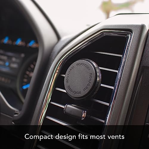 Rokform - Magnetic Air Vent Mount, Super Grip Car Truck & Van Vent Clip, Aluminum Cell Phone Holder, Removable Vent Magnet Mount, Specially Designed For Rokform Cases (Black) #TOP4