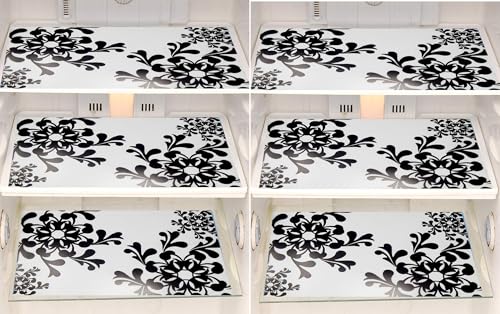 Image of Refrigerator Drawer Mat /Fridge Mat Set of 6 Piece (11.5 X 17.5 Inches) (Double Side)