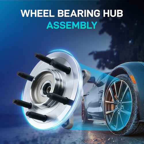 Image of 4WD Front Wheel Bearing and Hub Assembly Compatible with Ford F-150,Expedition 2011-2014,Lincoln Navigator 2011 2012 2013 2014, Wheel Bearing Front Hub 515142,6 Lugs with ABS