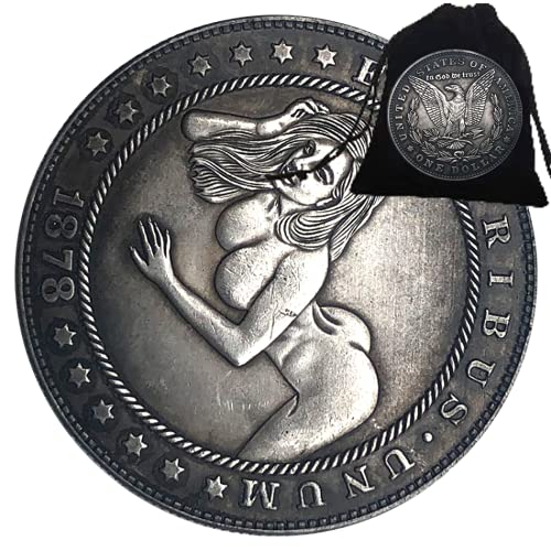 DengRen 1878 Sexy Woman Posture Nickel Old US Coins World Coins- Commemorative Old Coin - Ancient Challenge Coin USA Funny Coins+KaiKBax Bag Lucky Gift Kit