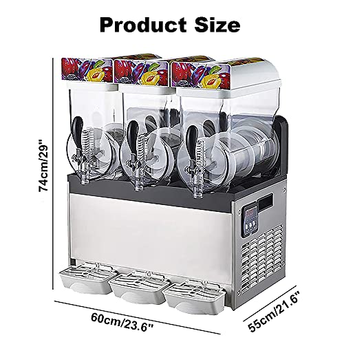 ZLH 30L Commercial Slushy Machine, 220V 700W Gefrorene Getränk Snowcone Slush Maker Maschine, Edelstahl Margarita… – Bild 3