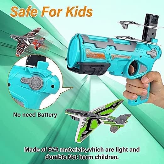 Image of Airplane Launcher Gun Toy for Kids, Multicolor