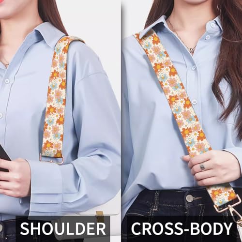 Image of Purse Strap Replacement Crossbody, 3.8cm Wide Shoulder Strap Adjustable Replacement Belt Gold Buckle
