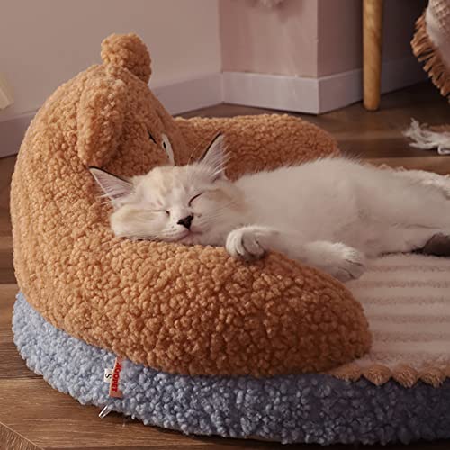 Cama de Gato, Móveis, Almofada Quente Lavável e Aconchegante para Gatos, Cães, Animais de Estimação,