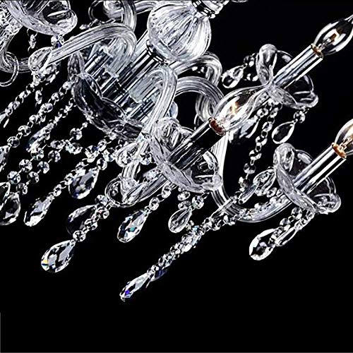 Candelabro de 8 luces vintage y ajustable para techo de cocina y salón 4