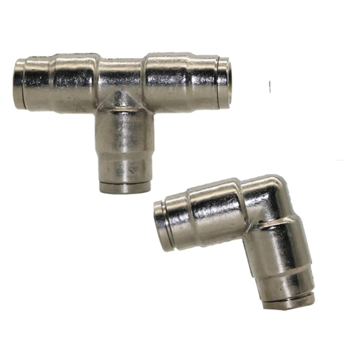 Acoplamiento rápido de Alta presión 3/8" Conector Slip Lock para 3/16" Cabezal de pulverización de Rosca Boquilla de atomización de enfriamiento agrícola 10 piezas-3/8 '', Conector de