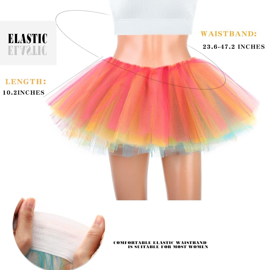 Women Tutu Skirt Tulle Ballet Tutu Classic Adult Layered Elastic Dance Skirts for Party Birthday Festival - Image 5