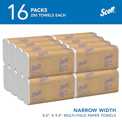 Image of Scott Professional Multifold Paper Towels, Bulk, 16 x 250 Sheets (37490)
