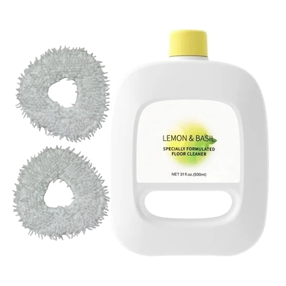 ​​Refill Cleaning Solution for Robot Mops - Lemon Basil, Multi-Surface, Compatible with Narwal J4/J3/J2 (930ml/33oz)​​