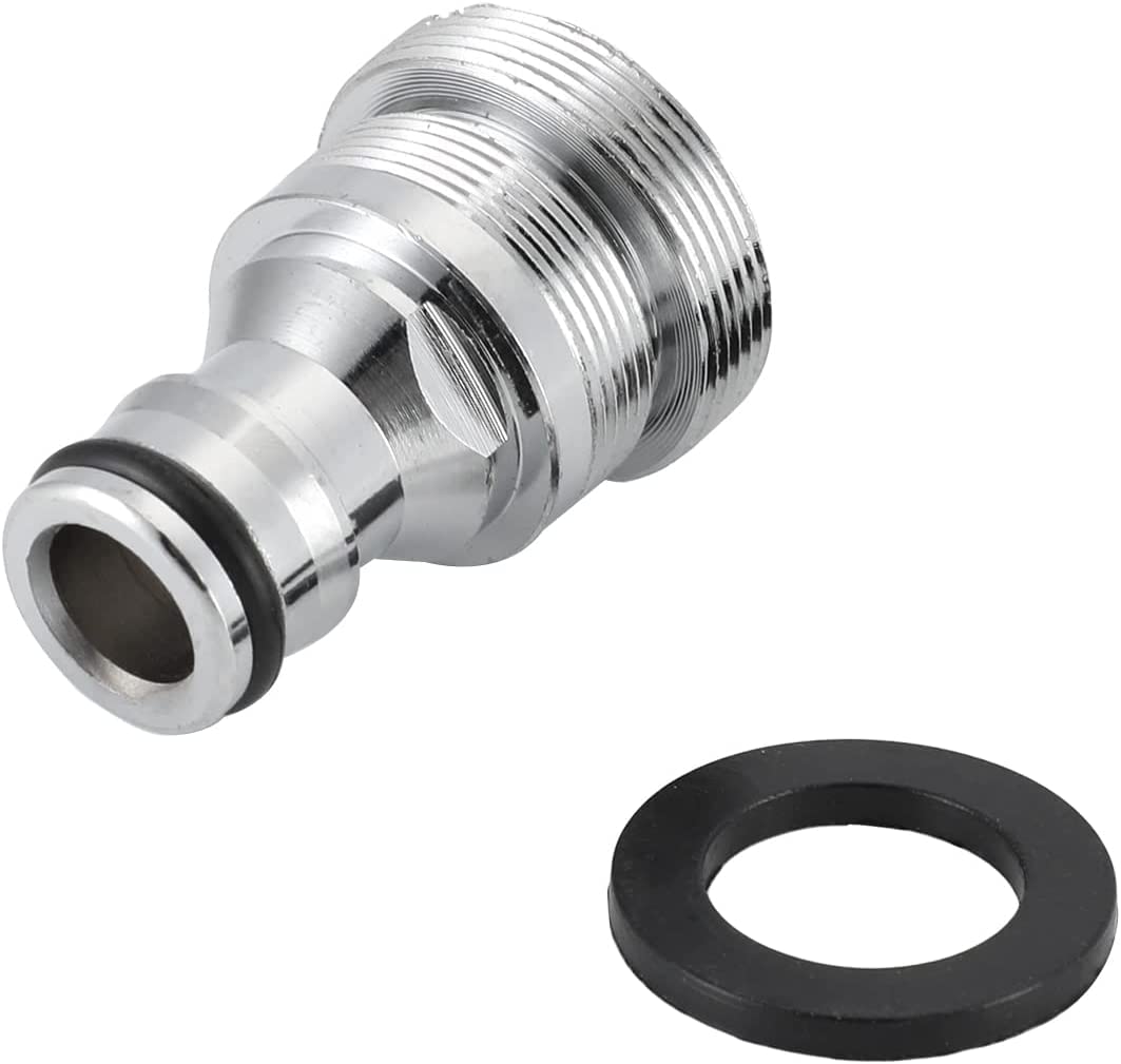 Othmro 3 connettori rapidi per tubo dell'acqua del prato da giardino Dimensioni filettatura dell'ugello 16 mm Dimensioni dell'interfaccia 16 mm Filettatura maschio in ottone Connettori rapidi