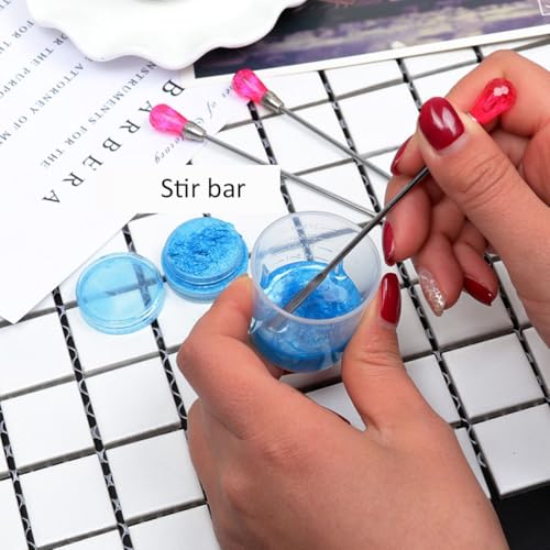 POPETPOP 2 piezas varillas metálicas para mezclar uñas miniatura 2
